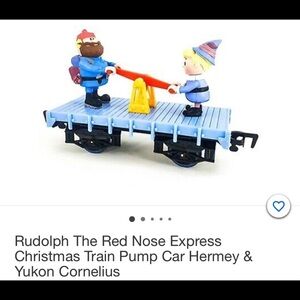 Rudolfs Express Christmas Train 2 cars and tracks.